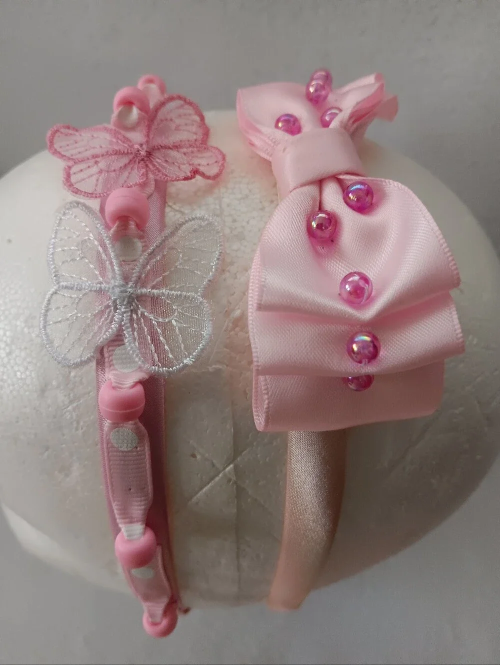 Set of Pink Girls' Decorative Headbands